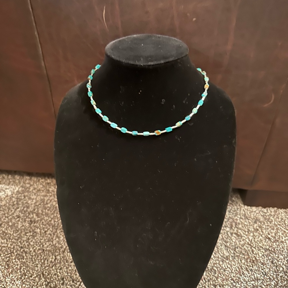 Hand Crafted “One of a Kind” Turquoise & Sterling Silver Necklace